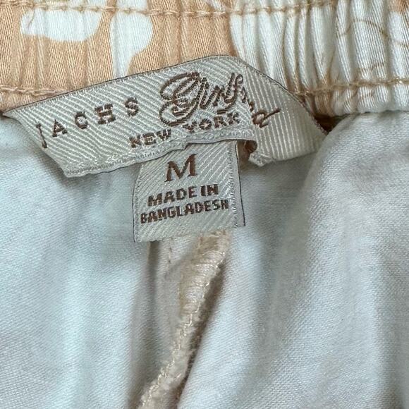 JACHS Girlfriend Floral Tan Chino Shorts High Rise Size Medium - Picture 5 of 6